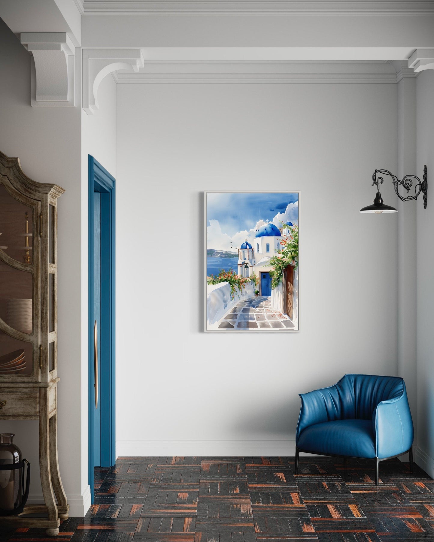 Santorini Greece Travel Poster Or Canvas Wall Art