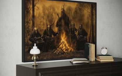 Satanic Ceremony Ritual Halloween Wall Art