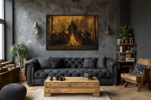 Satanic Ceremony Ritual Halloween Wall Art