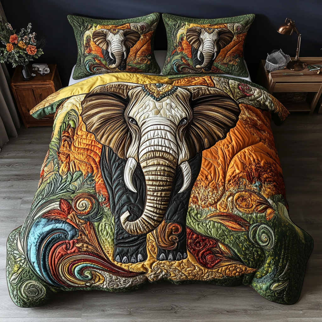 Savanna Dreams 3-Piece Quilted Bedding Set - Single (59" x 70")