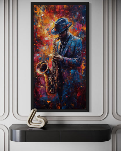 Saxophone Player Jazz Wall Art
