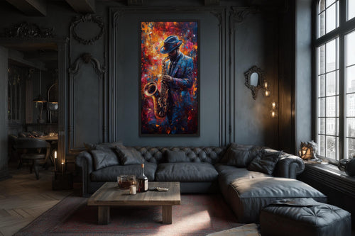 Saxophone Player Jazz Wall Art