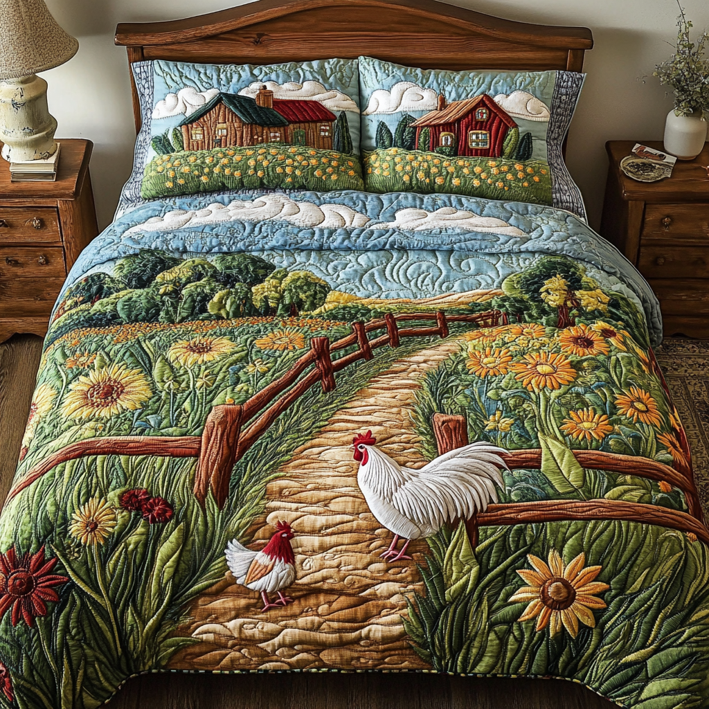 Scenic Escape 3-Piece Quilted Bedding Set - Single (59" x 70")