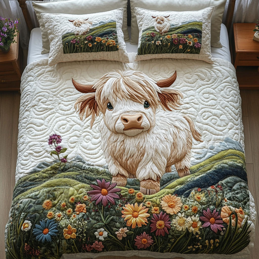 Scottish Beauty 3-Piece Quilted Bedding Set - Single (59" x 70")