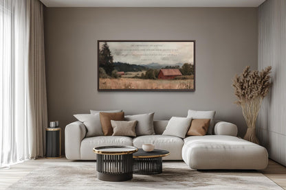 Scripture Wall Art The Lord Bless You And Keep, Numbers 6:24-26 Bible Verse Landscape With Red Barn