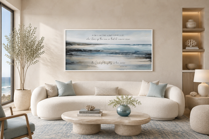 For I Am The Lord Your God Scripture Coastal Canvas Wall Art