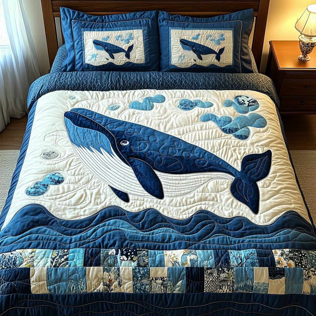 Sea Breeze 3-Piece Quilted Bedding Set - Single (59" x 70")