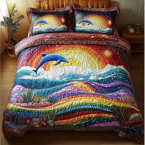 Seabreeze Jumper 3-Piece Quilted Bedding Set - Single (59" x 70")