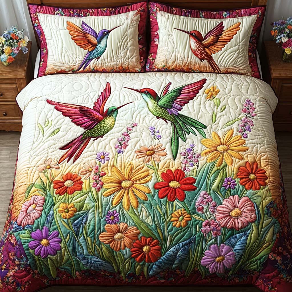 Single (59'' x 70'') /Secret Garden 3-Piece Quilted Bedding Set