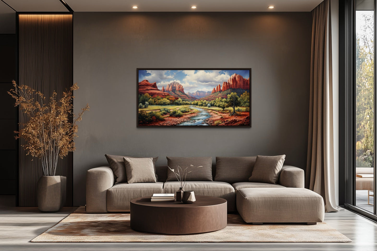 Sedona Arizona Red Rock State Park Southwestern Framed Canvas Wall Art
