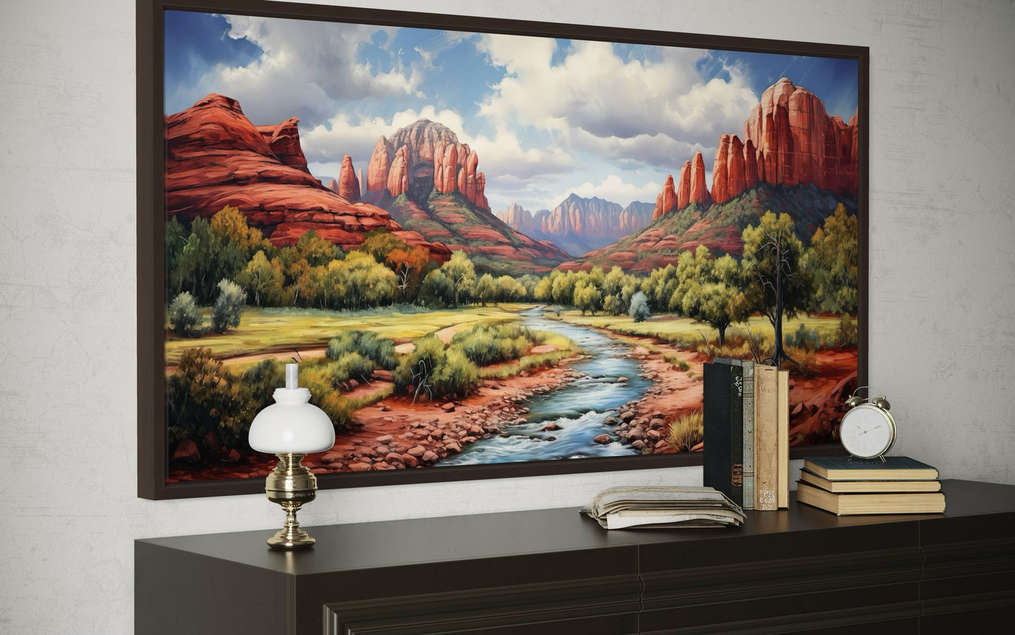 Sedona Arizona Red Rock State Park Southwestern Framed Canvas Wall Art