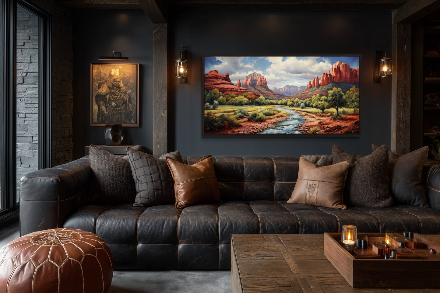 Sedona Arizona Red Rock State Park Southwestern Framed Canvas Wall Art