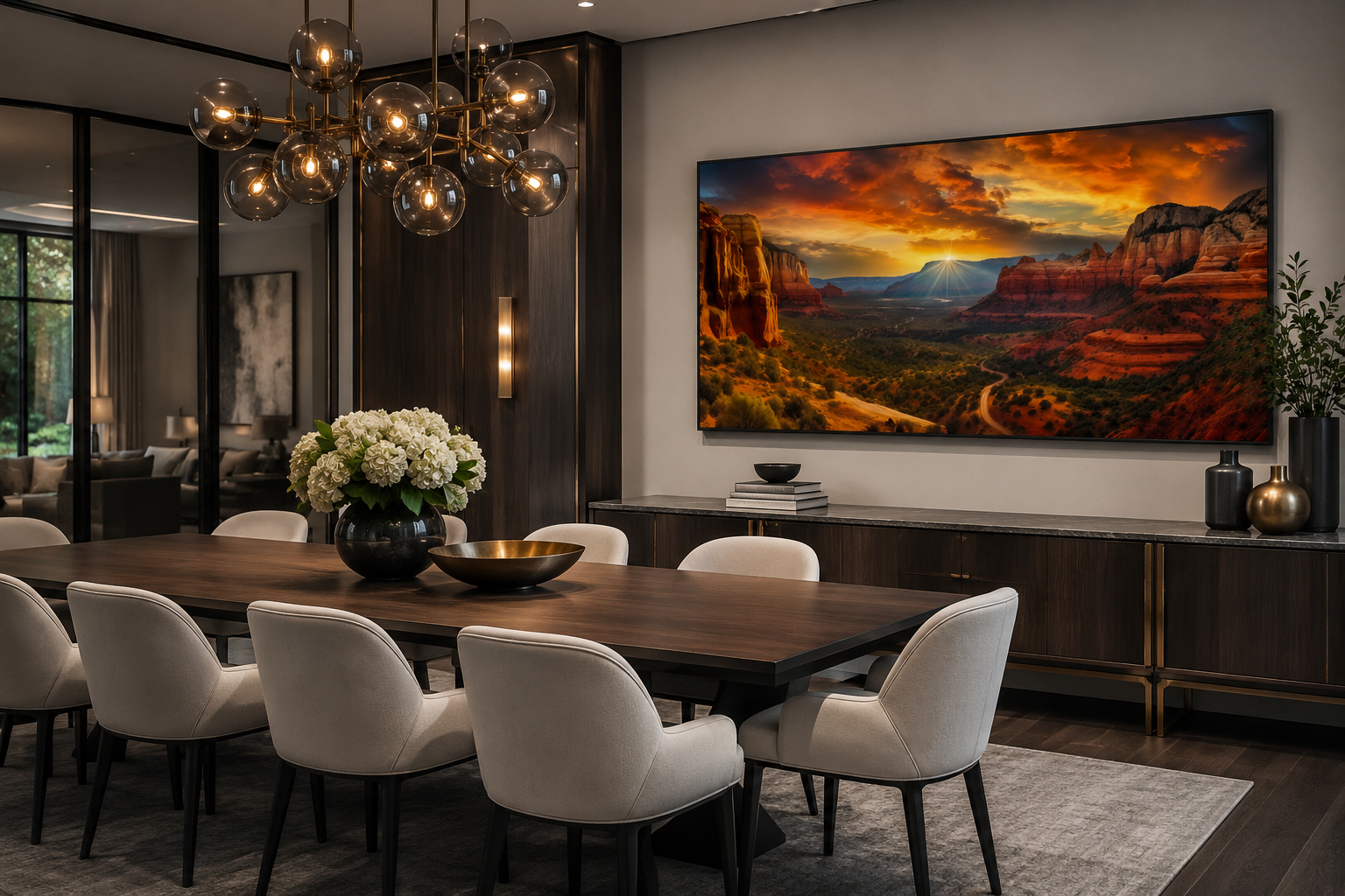 Sedona Sunset Canvas - Framed Southwest Wall Art with Vibrant Sunset Colors