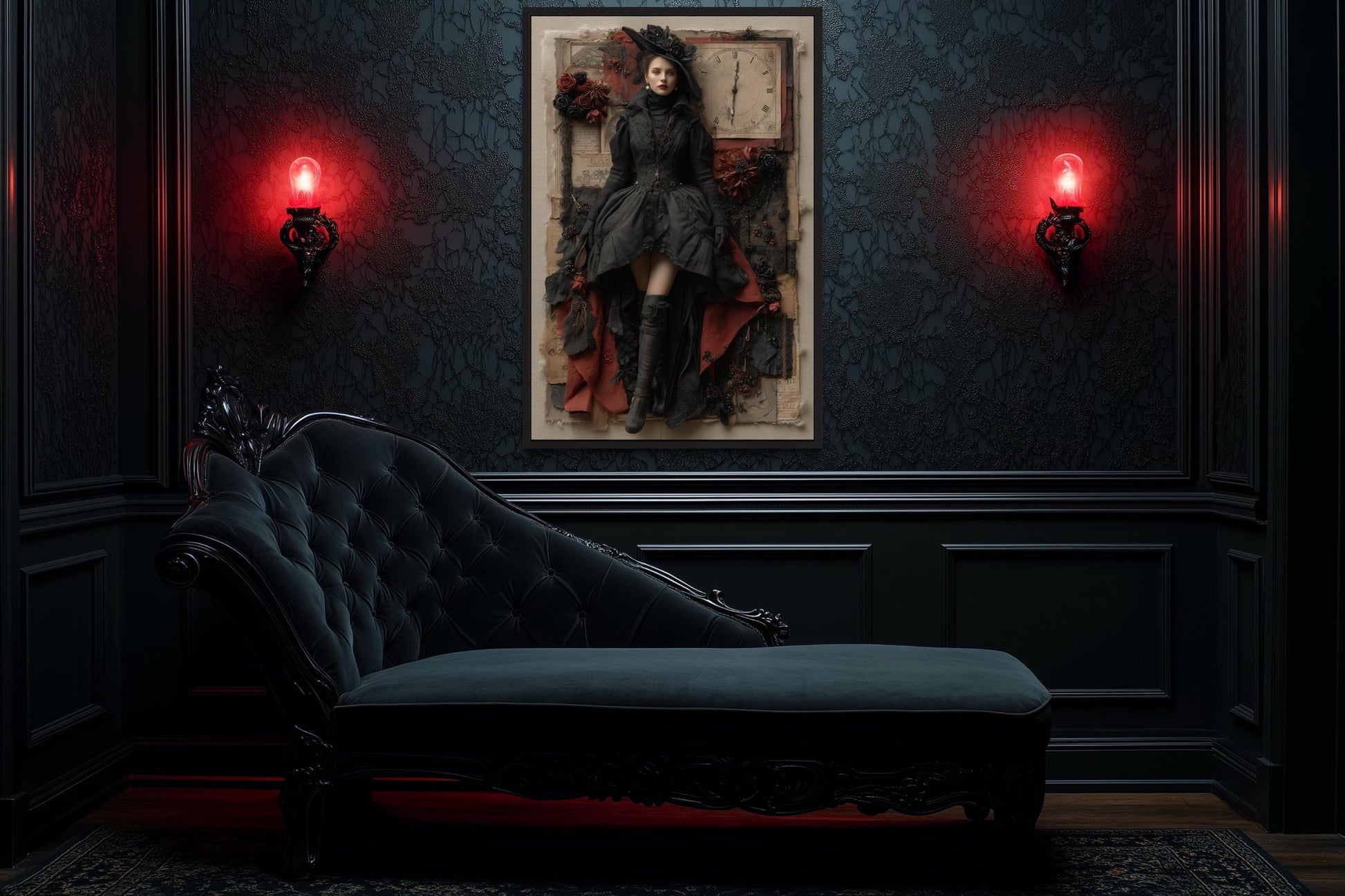 Sexy Witch Gothic Canvas Wall Art