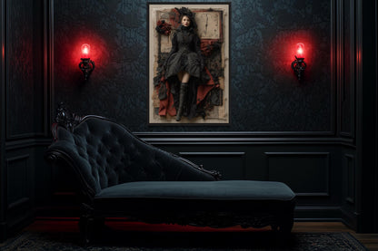 Sexy Witch Gothic Canvas Wall Art