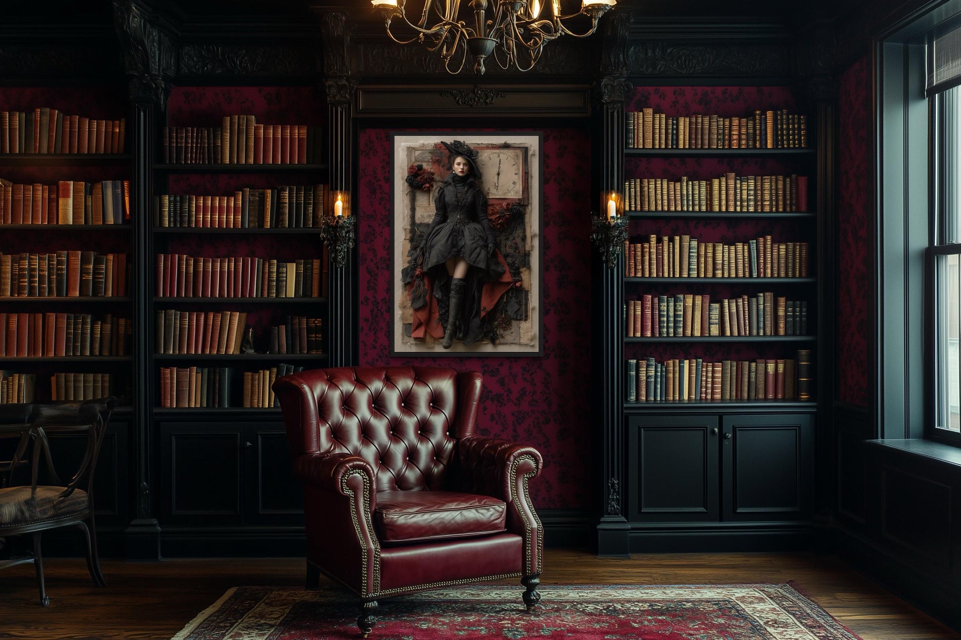 Sexy Witch Gothic Canvas Wall Art