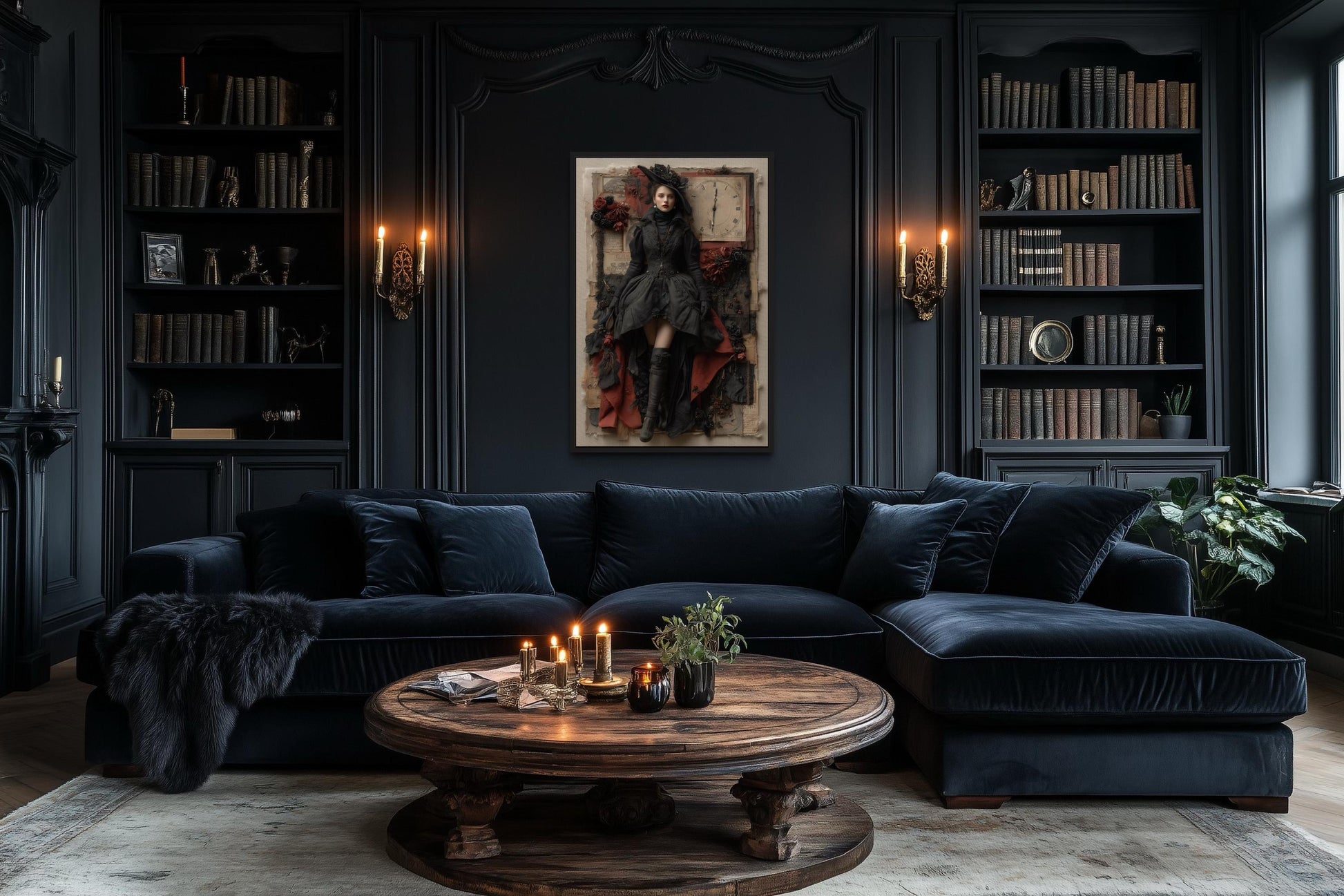 Sexy Witch Gothic Canvas Wall Art