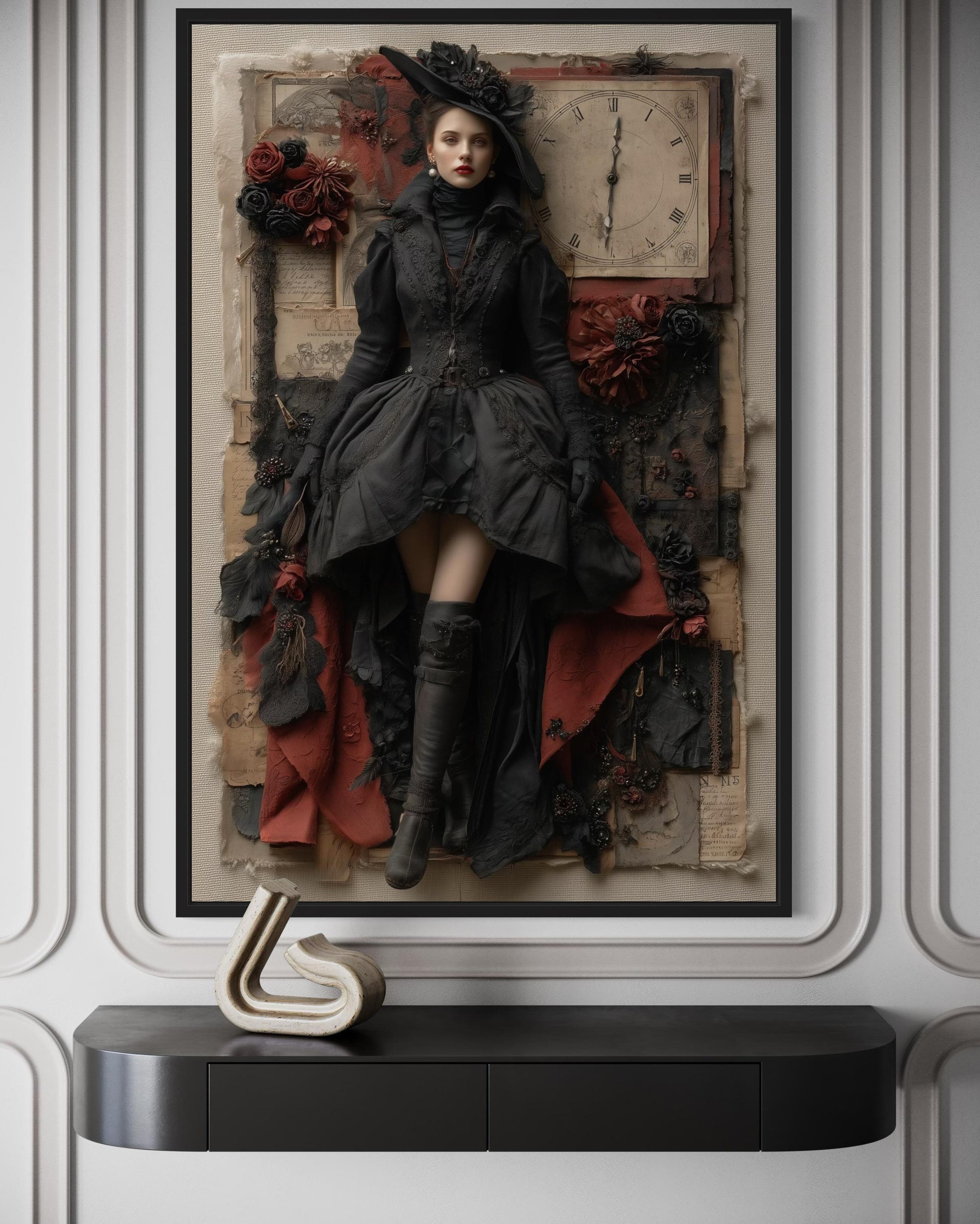 Sexy Witch Gothic Canvas Wall Art