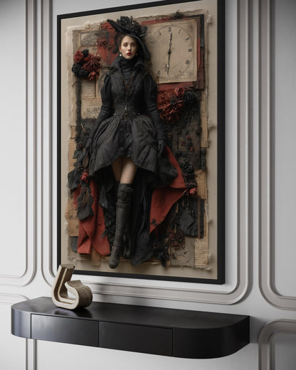 Sexy Witch Gothic Canvas Wall Art