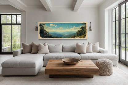 Shenandoah National Park Long Horizontal Framed Canvas Wall Art