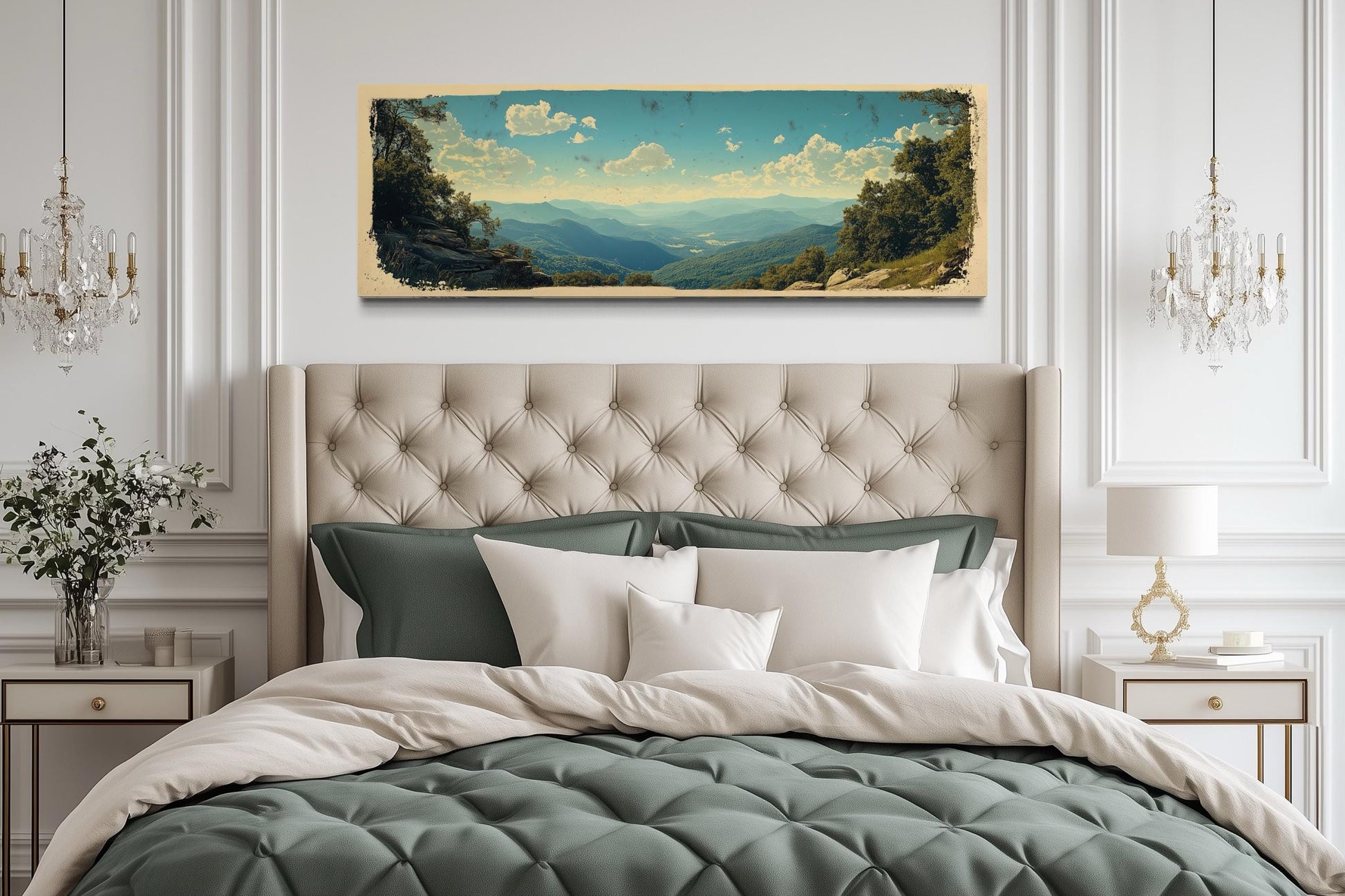 Shenandoah National Park Long Horizontal Framed Canvas Wall Art