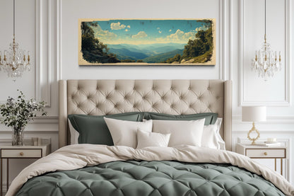 Shenandoah National Park Long Horizontal Framed Canvas Wall Art