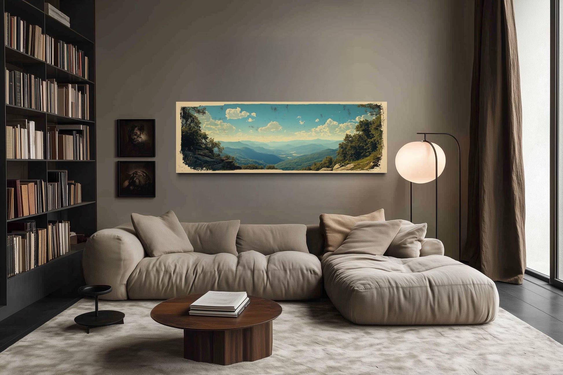 Shenandoah National Park Long Horizontal Framed Canvas Wall Art