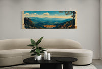 Shenandoah National Park Long Horizontal Framed Canvas Wall Art