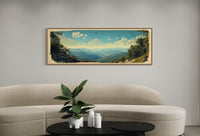 Shenandoah National Park Long Horizontal Framed Canvas Wall Art