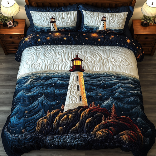Shoreline Guardian 3-Piece Quilted Bedding Set - Single (59" x 70")