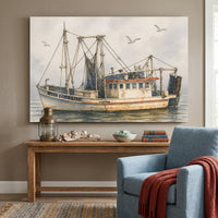 Shrimp Boat Watercolor