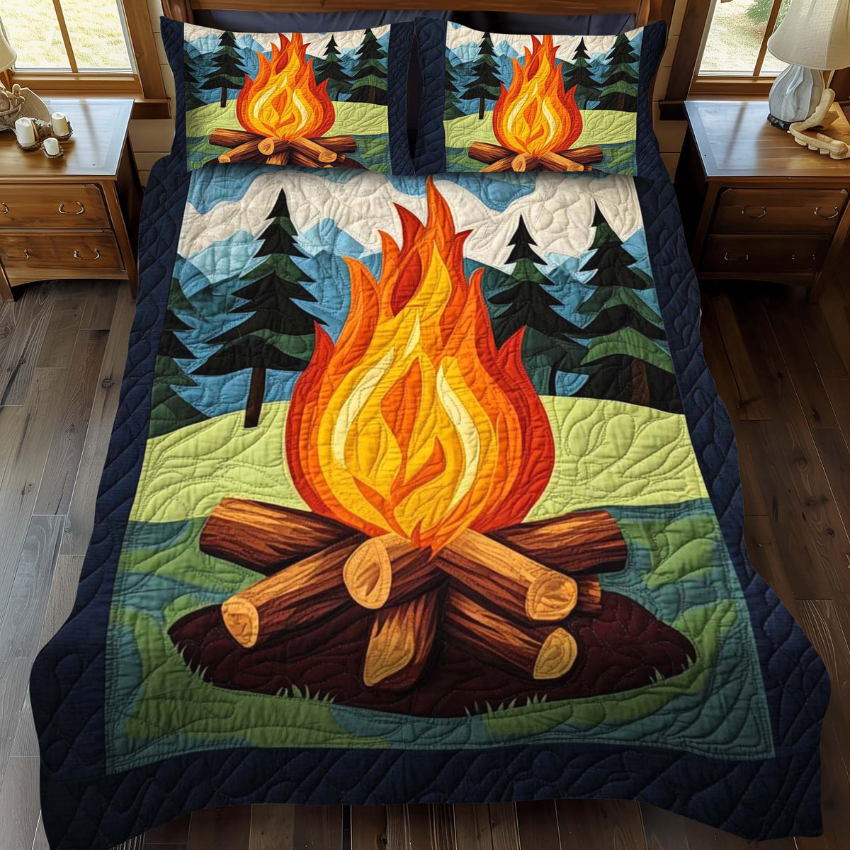 Silent Creek 3-Piece Quilted Bedding Set - Single (59" x 70")