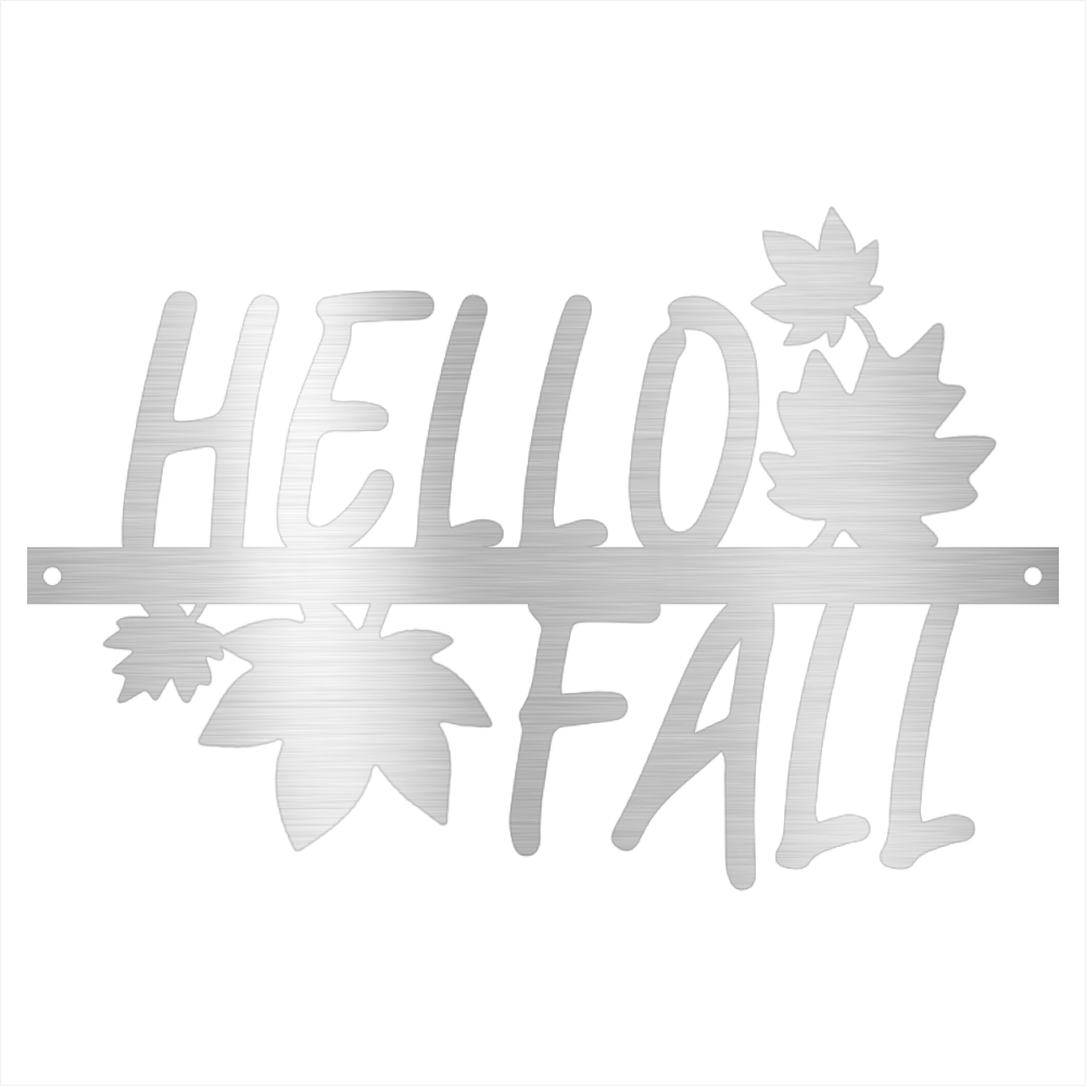 Hello Fall Steel Wall Decor