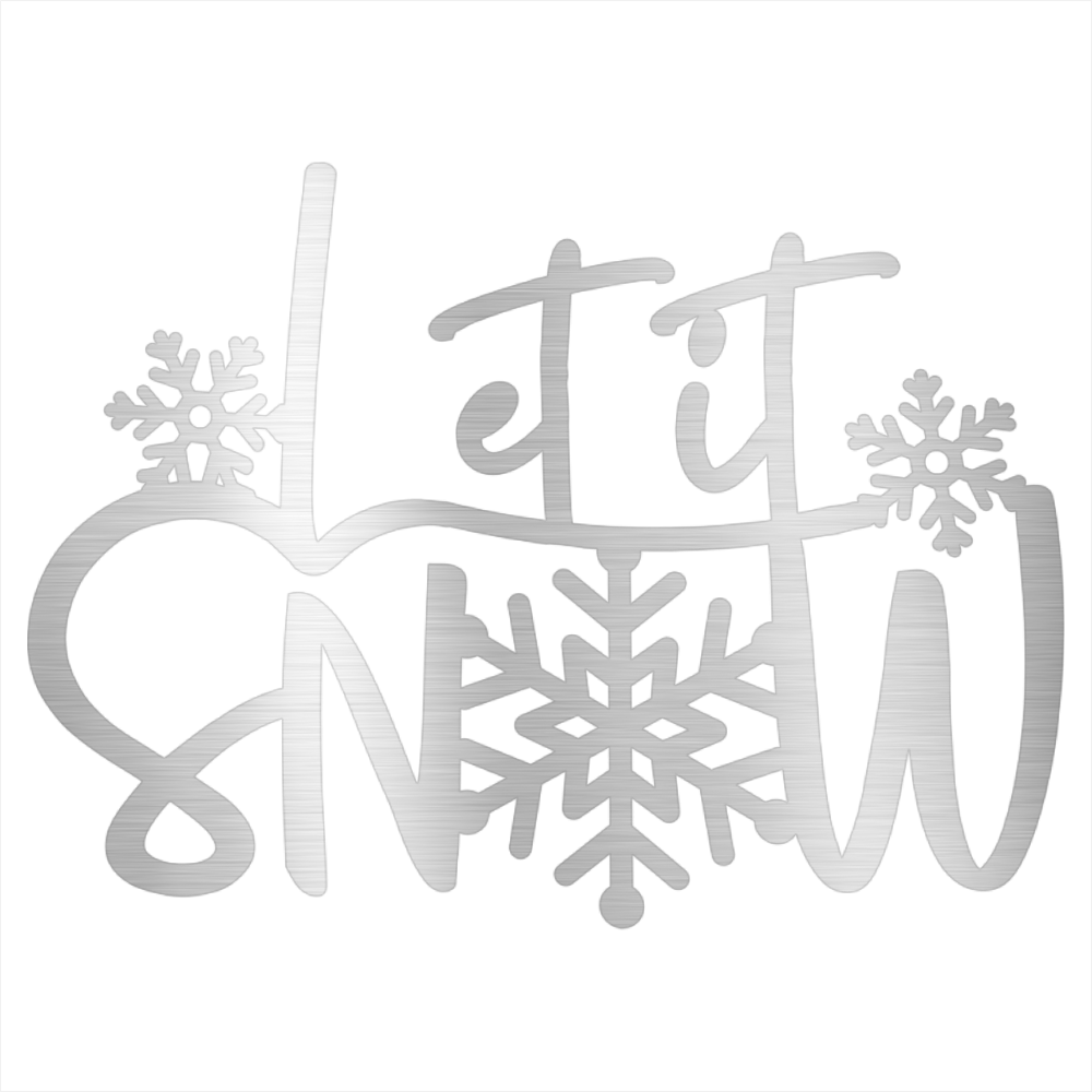 Let It Snow Steel Wall Decor