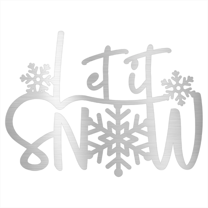 Let It Snow Steel Wall Decor