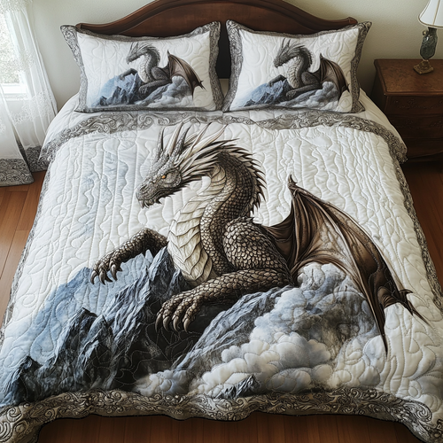 Skybound Scales Quilted Bedding Set - Single (59" x 70")