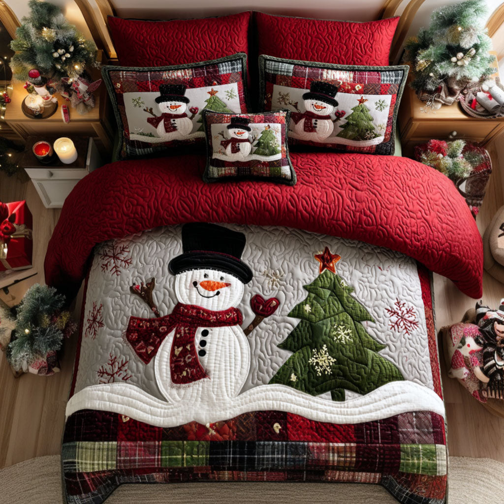 Sleighbell Frost 3-Piece Quilted Bedding Set - Single (59" x 70")