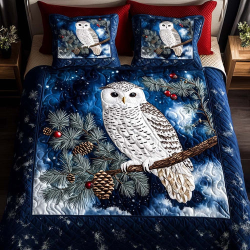 Snowy Twilight 3-Piece Quilted Bedding Set - Single (59" x 70")