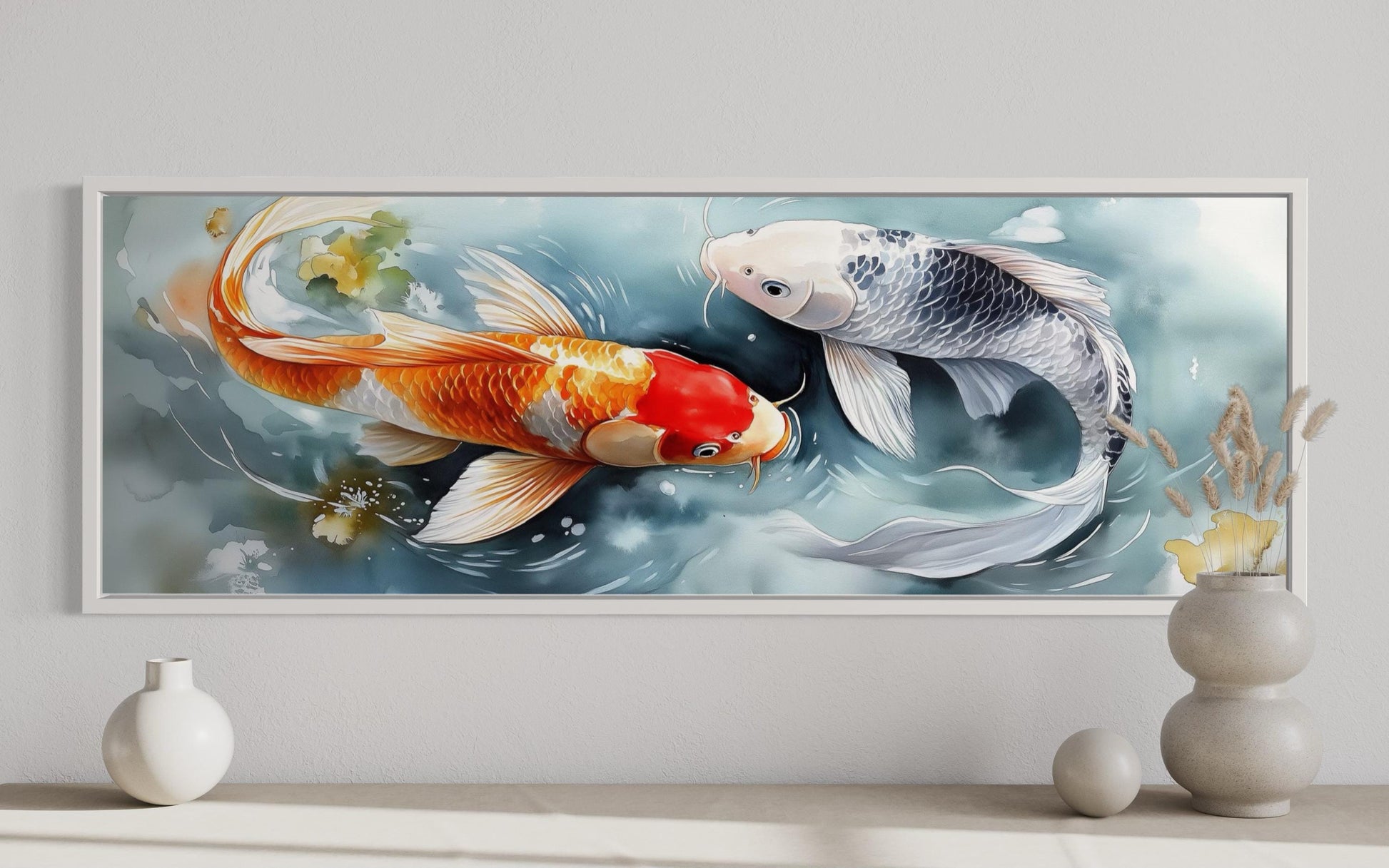 Soft Koi Fish Long Horizontal Wall Art