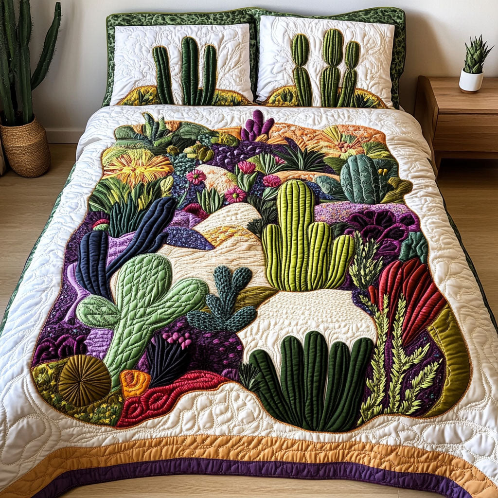 Sonoran Sunset 3-Piece Quilted Bedding Set - Single (59" x 70")