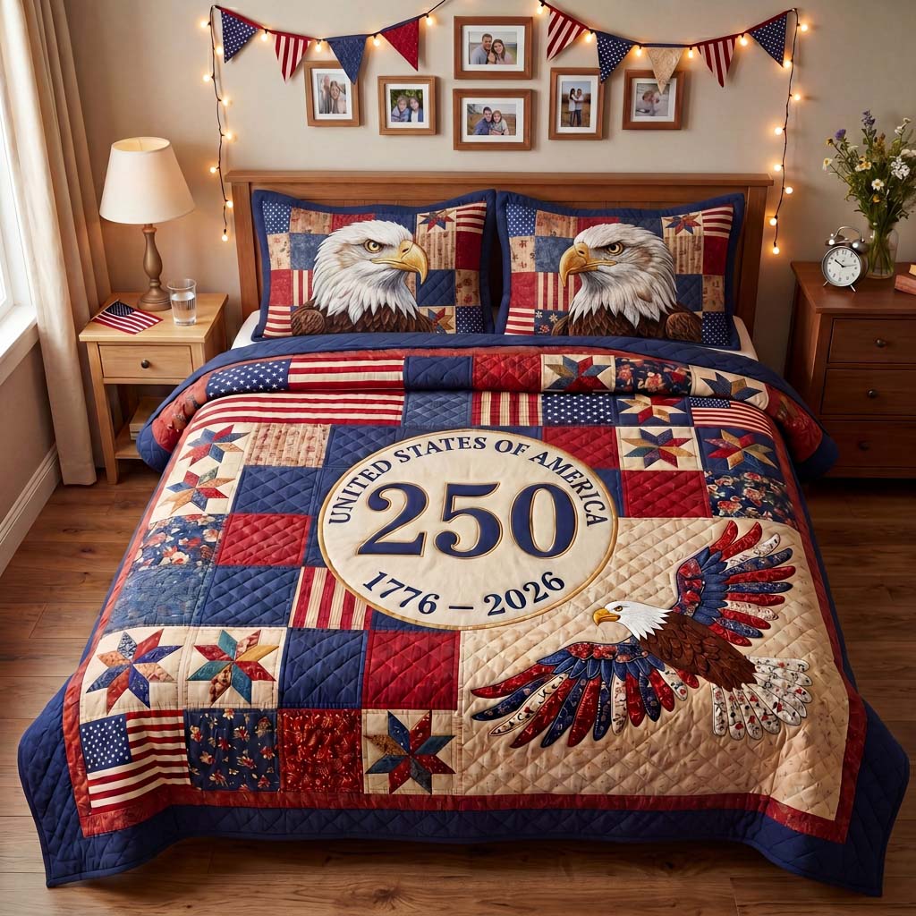 Sovereign Flight 250 3-Piece Quilted Bedding Set - Single (59" x 70")