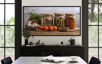 Spices And Pickles Framed Canvas Wall Art For Kitchen