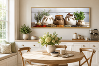 Spices And Herbs Long Horizontal Kitchen Wall Decor Canvas Wall Art