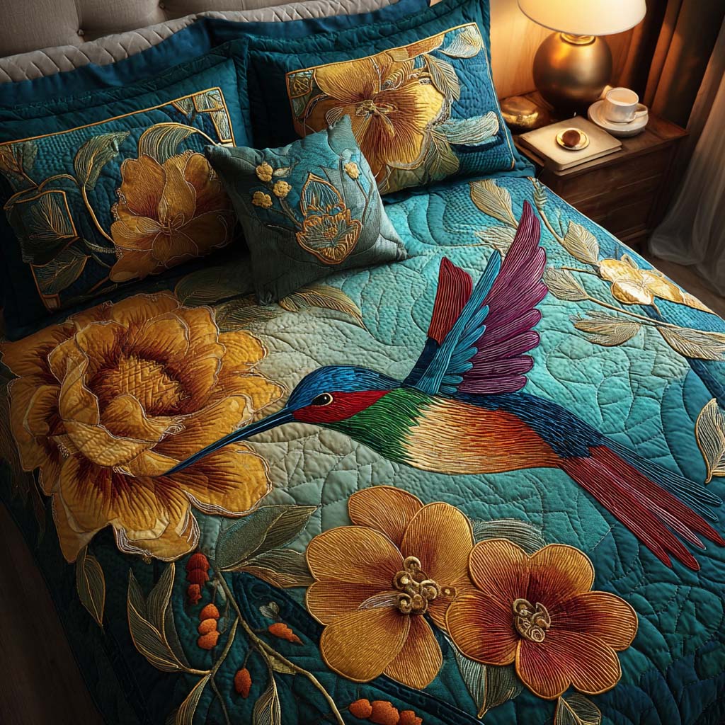 Single (59'' x 70'') /Spring Dance 3-Piece Quilted Bedding Set