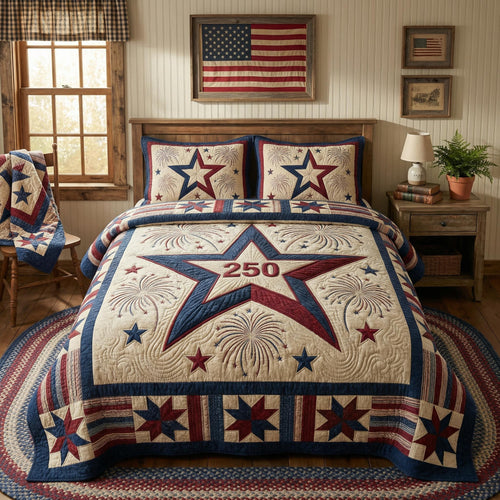 Star Legacy 3-Piece Quilted Bedding Set - Single (59" x 70")