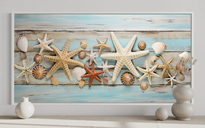 Starfish and Seashells Wall Art – Coastal Wall Decor | Beach House Art