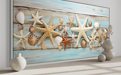 Starfish and Seashells Wall Art – Coastal Wall Decor | Beach House Art