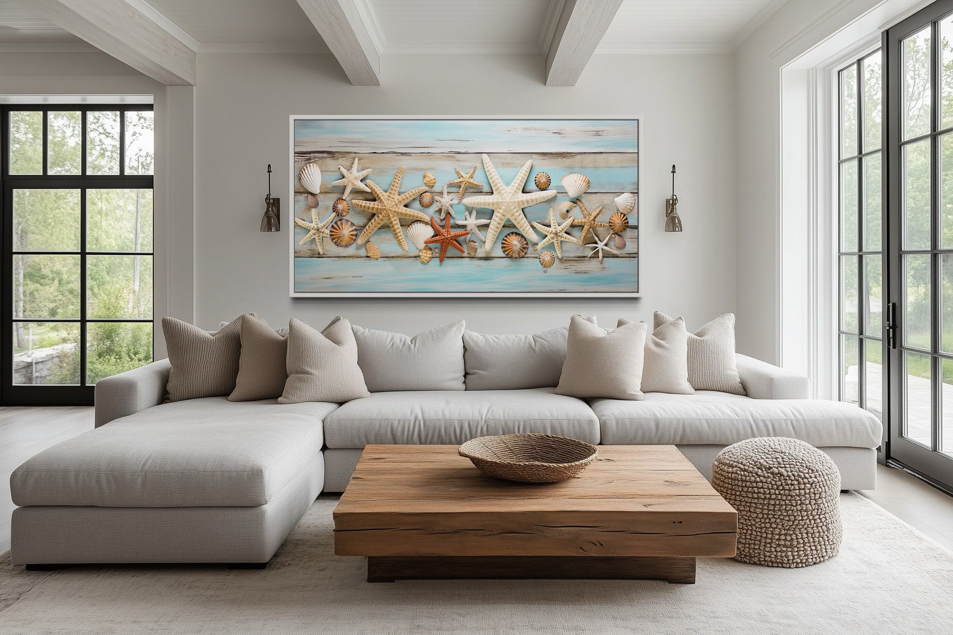 Starfish and Seashells Wall Art – Coastal Wall Decor | Beach House Art