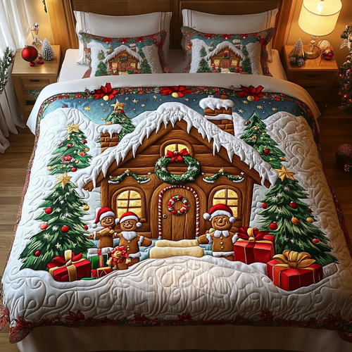 Sugarhouse Snuggle 3-Piece Quilted Bedding Set - Single (59" x 70")