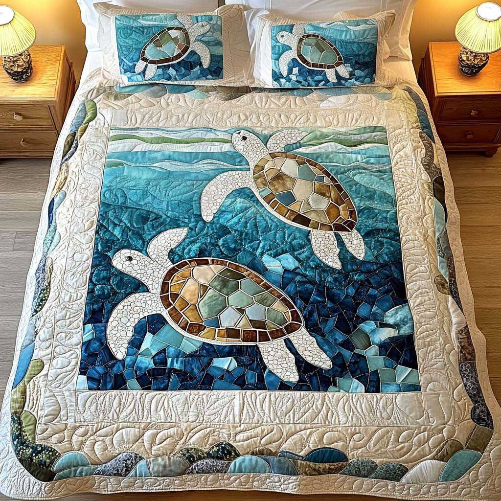 Single (59'' x 70'') /Summer Glow 3-Piece Quilted Bedding Set